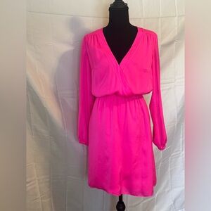 Lilly Pulitzer Bright Pink Long Sleeve Dress